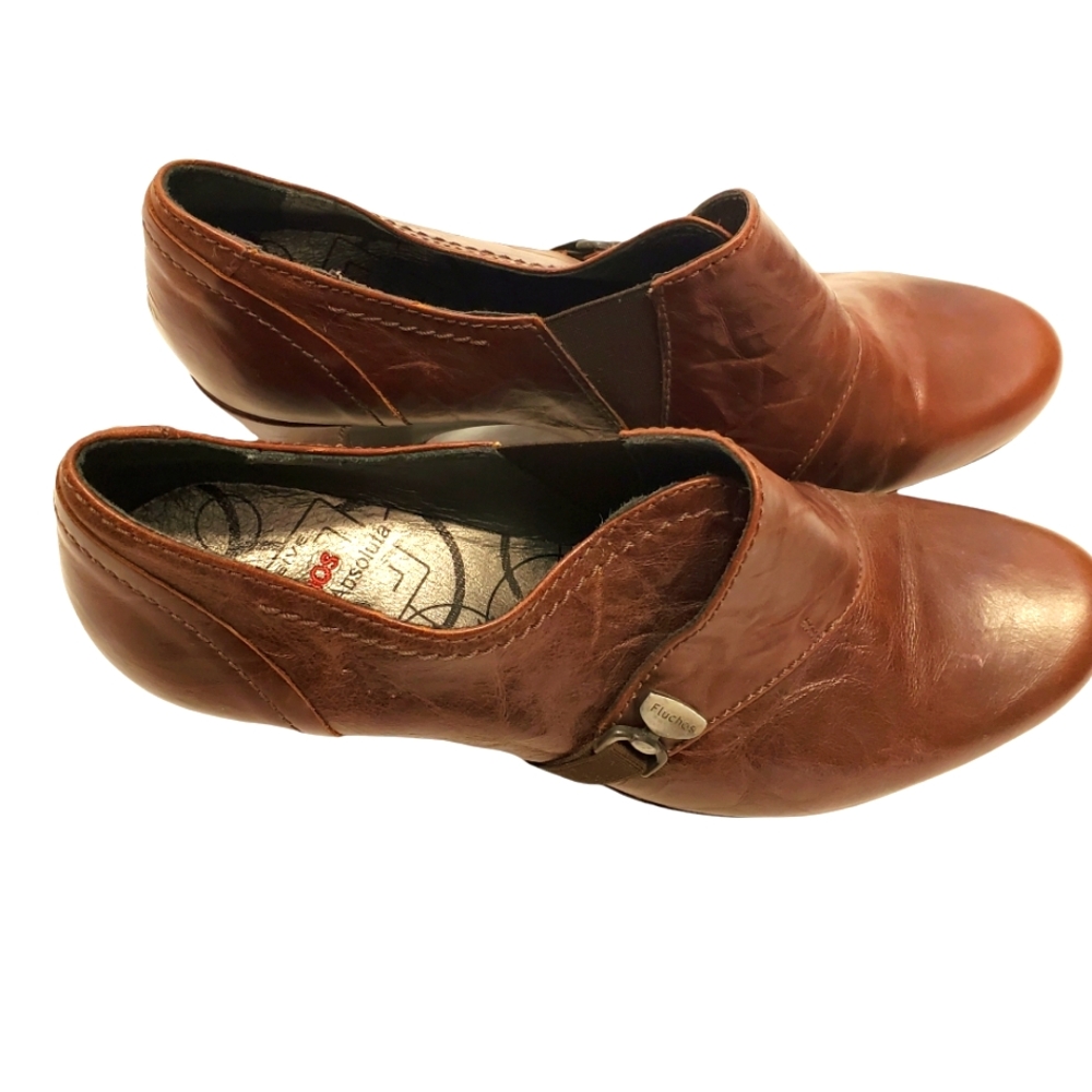 Brown leather shoes